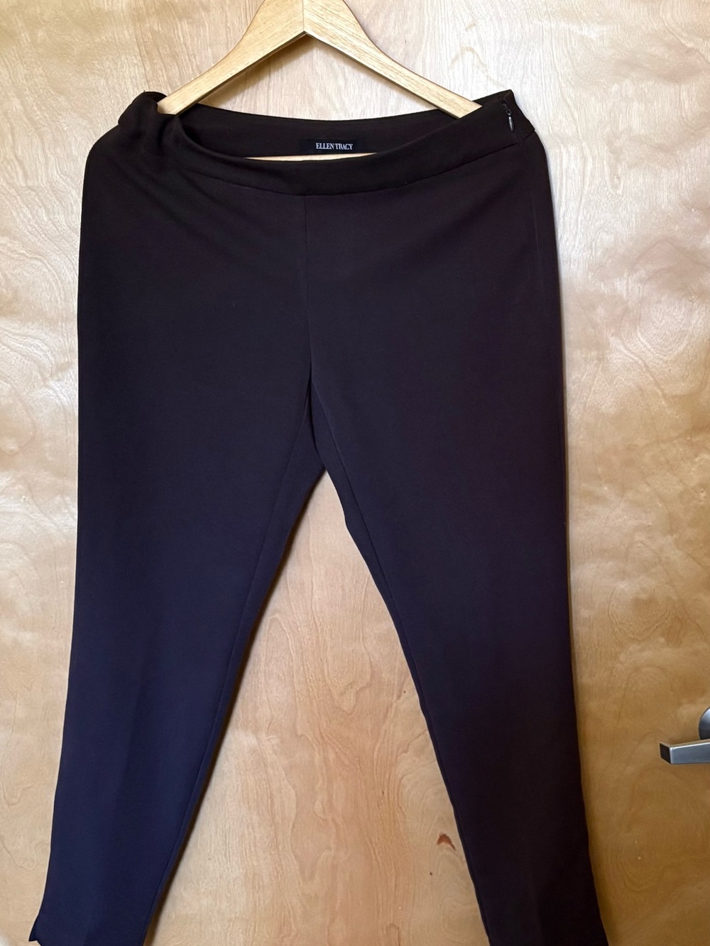 Ellen Tracy Brown Slim Ponte Pull-On Pants